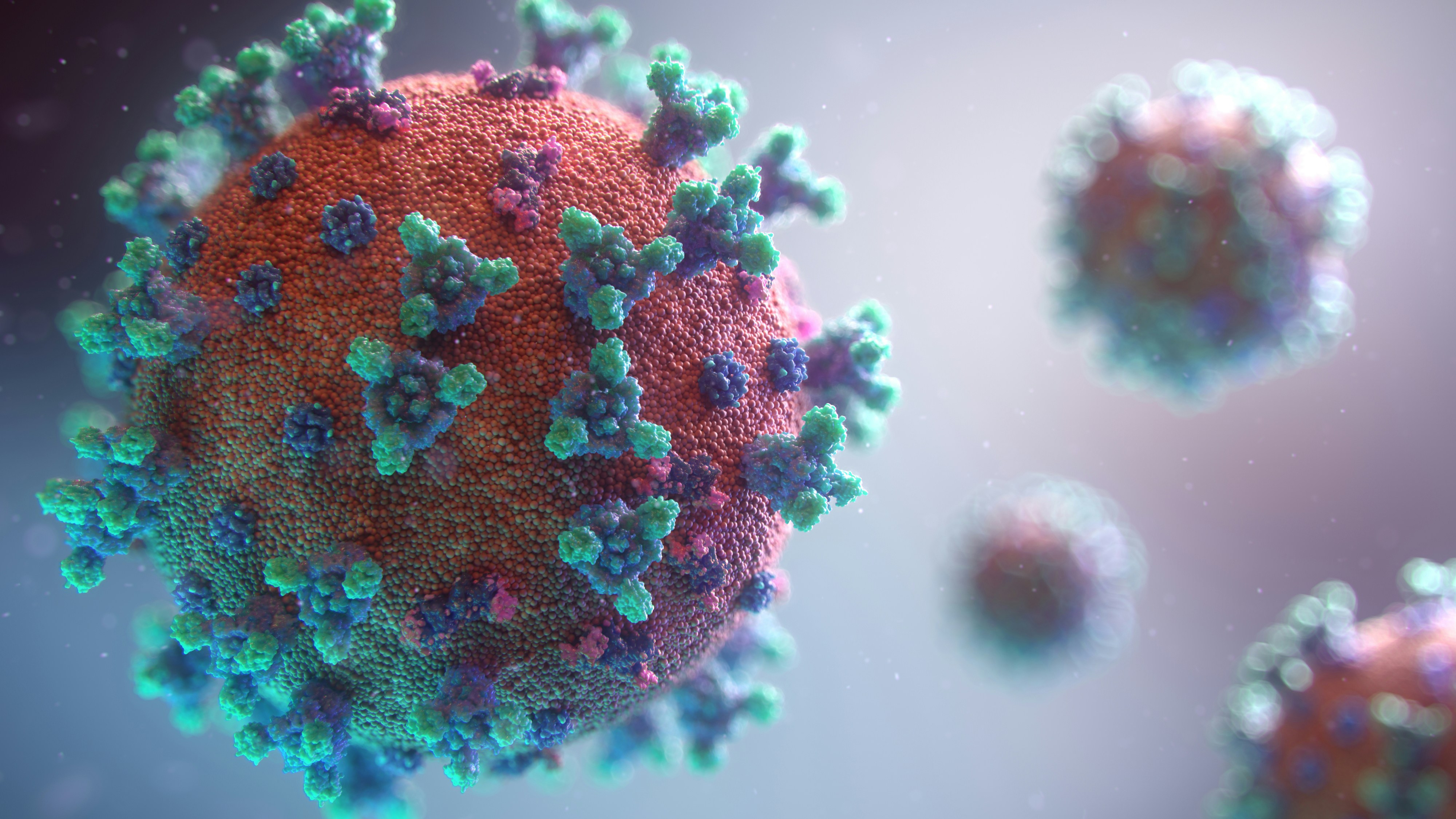 Computer-generated image of coronavirus