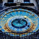 A close-up look at an astronomical clock